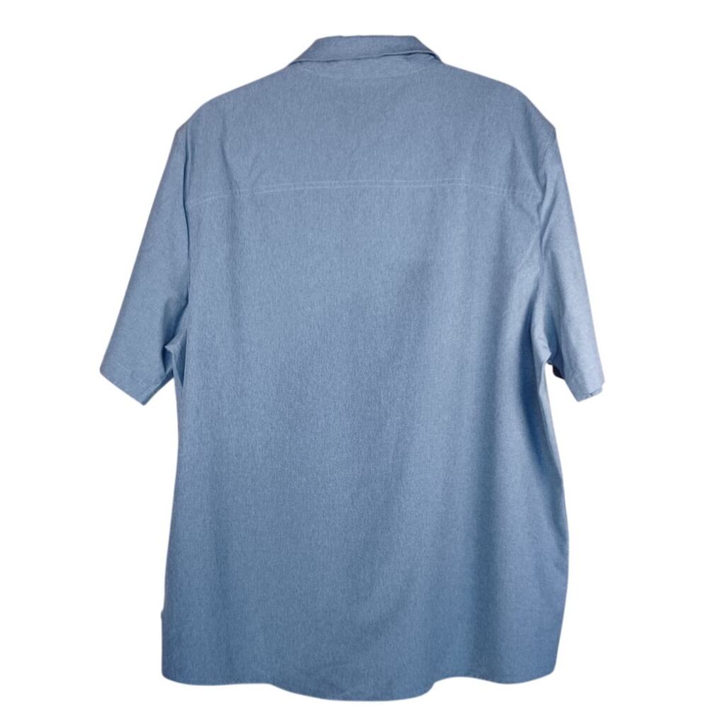 NWT Gerry Men's XL Gray Short Sleeve Tech Button Up Shirt Stretch Quick Dry - Picture 5 of 9